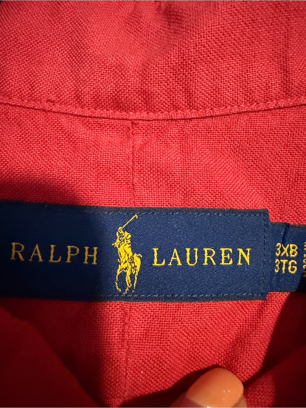 Red Ralph Lauren Button Down - Picture 3 of 3